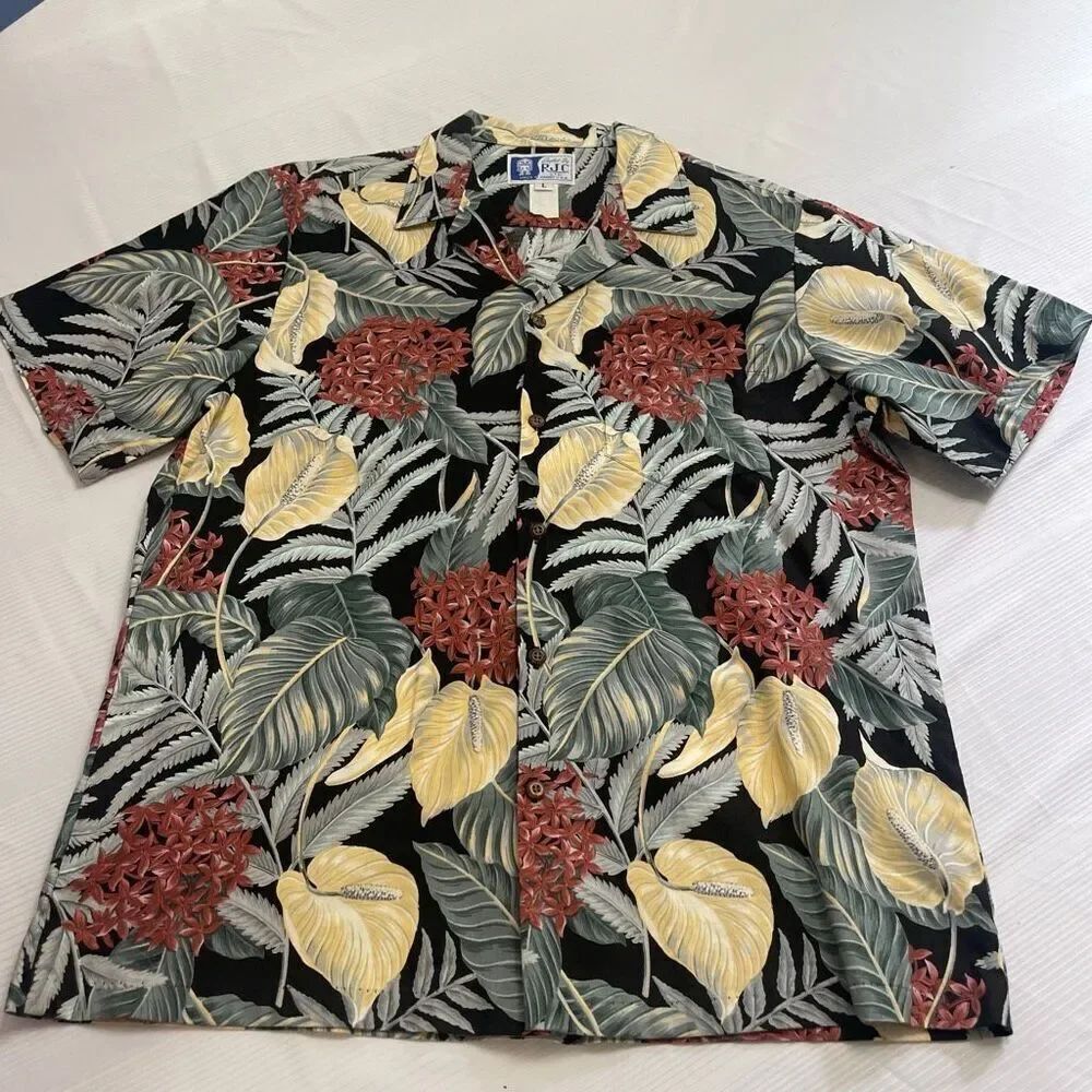 RJC Hawaiian VTG Short Sleeve Button Up Shirt Men’s Size Large
